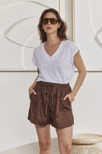 MOMA Casual Linen Shorts for Resort