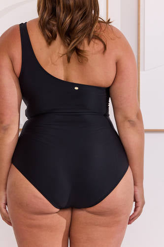 MOMA One - Shoulder Black One - Piece Swimsuit