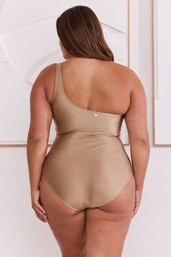 MOMA One - Shoulder Nude One - Piece Swimsuit
