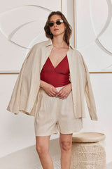 MOMA Comfortable Linen Holiday Shorts