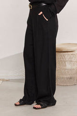MOMA Linen Wide - Leg Resort Pants