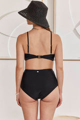 MOMA Elegant High - Waisted Black Bikini Bottoms