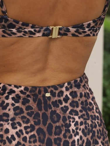 MOMA Stylish Leopard High - Waisted Swim Bottoms