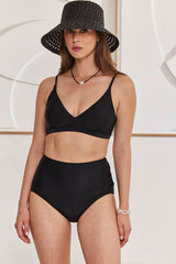 MOMA Timeless Black V - Neck Swimwear Top