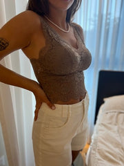 MOMA Taupe Lace Bralette | Perfect for Polished Casual & Romantic Looks