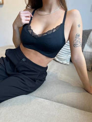 MOMA Black Lace - Trimmed Bralette | Effortless Feminine Allure