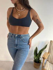 MOMA Charcoal Bralette | Understated Design, Max Versatility