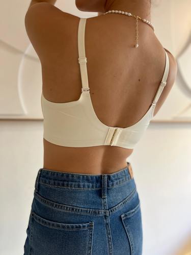 MOMA Cream Lace - Trimmed Bralette: Effortless Femininity