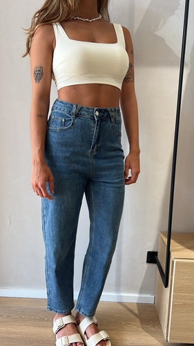 Elegant MOMA White Square - Neck Bra: Timeless Grace