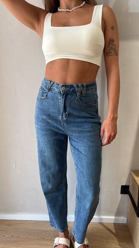 Elegant MOMA White Square - Neck Bra: Timeless Grace