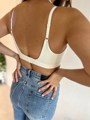 MOMA White Cut - Out Bra: A Bold Statement of Style