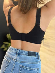 MOMA Black U - Neck Bra: Sleek Support for Everyday Edge