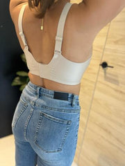 MOMA Beige Mesh - Panel Bra: Effortless Daily Chic