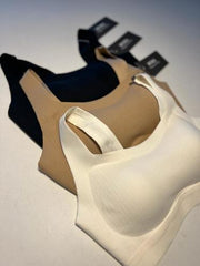 MOMA Ribbed Beige Bra: Seamless Comfort for Effortless Style