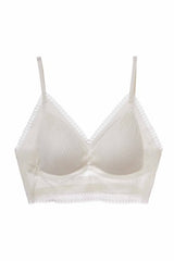 MOMA White Lace Halter Bra: Elegant Details for Timeless Charm